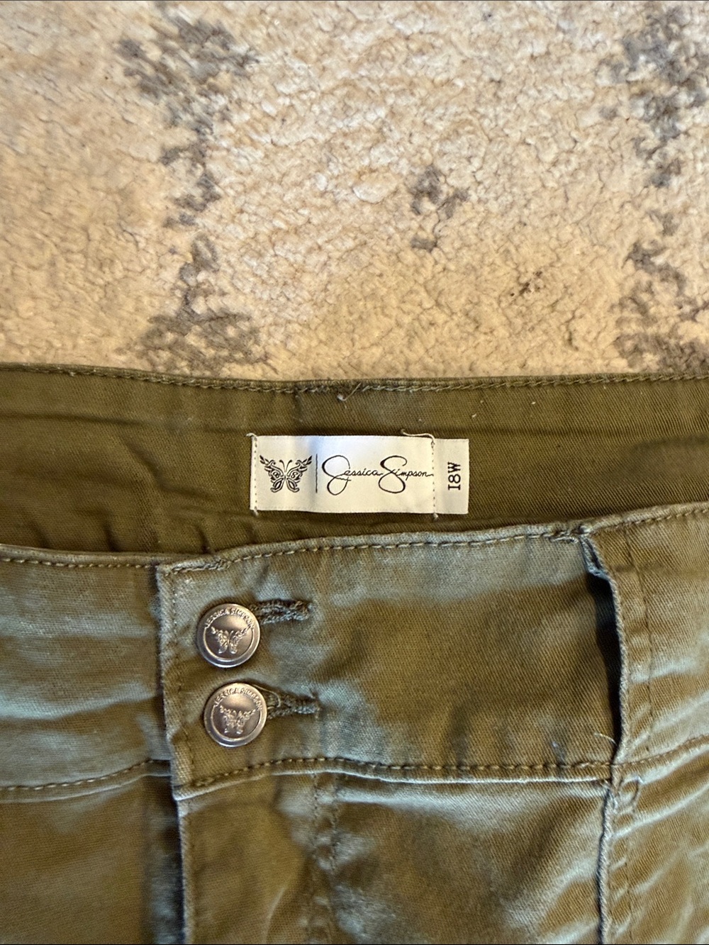 Jessica Simpson Olive Green Cargo Pants - Picture 2 of 6